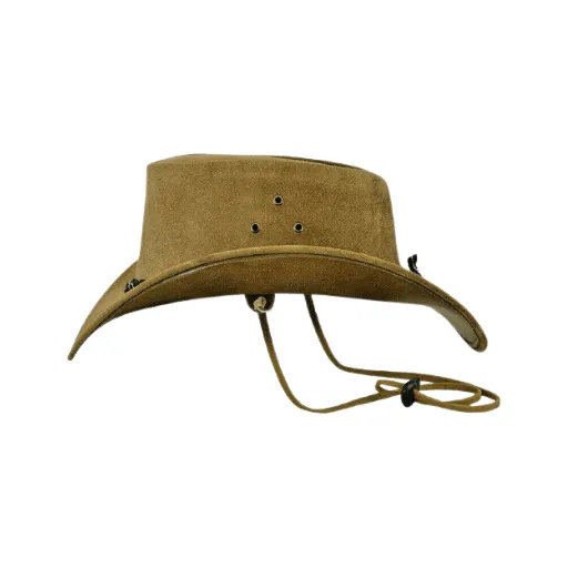 Premium Suede Cowboy Leather Top Hat