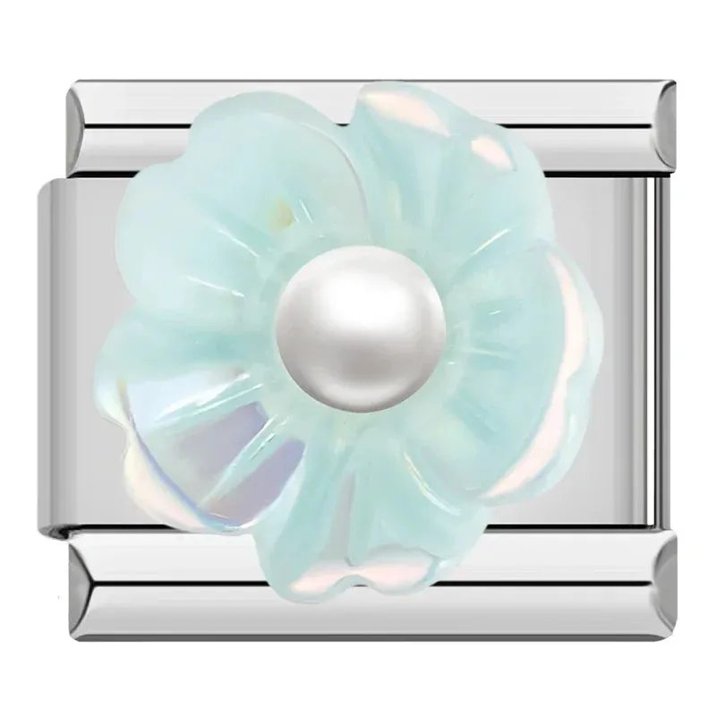 Pretty Flower Charms Links for Italian Charm Bracelet - Customize your bracelet adding a colofrull flower to your bracelet.