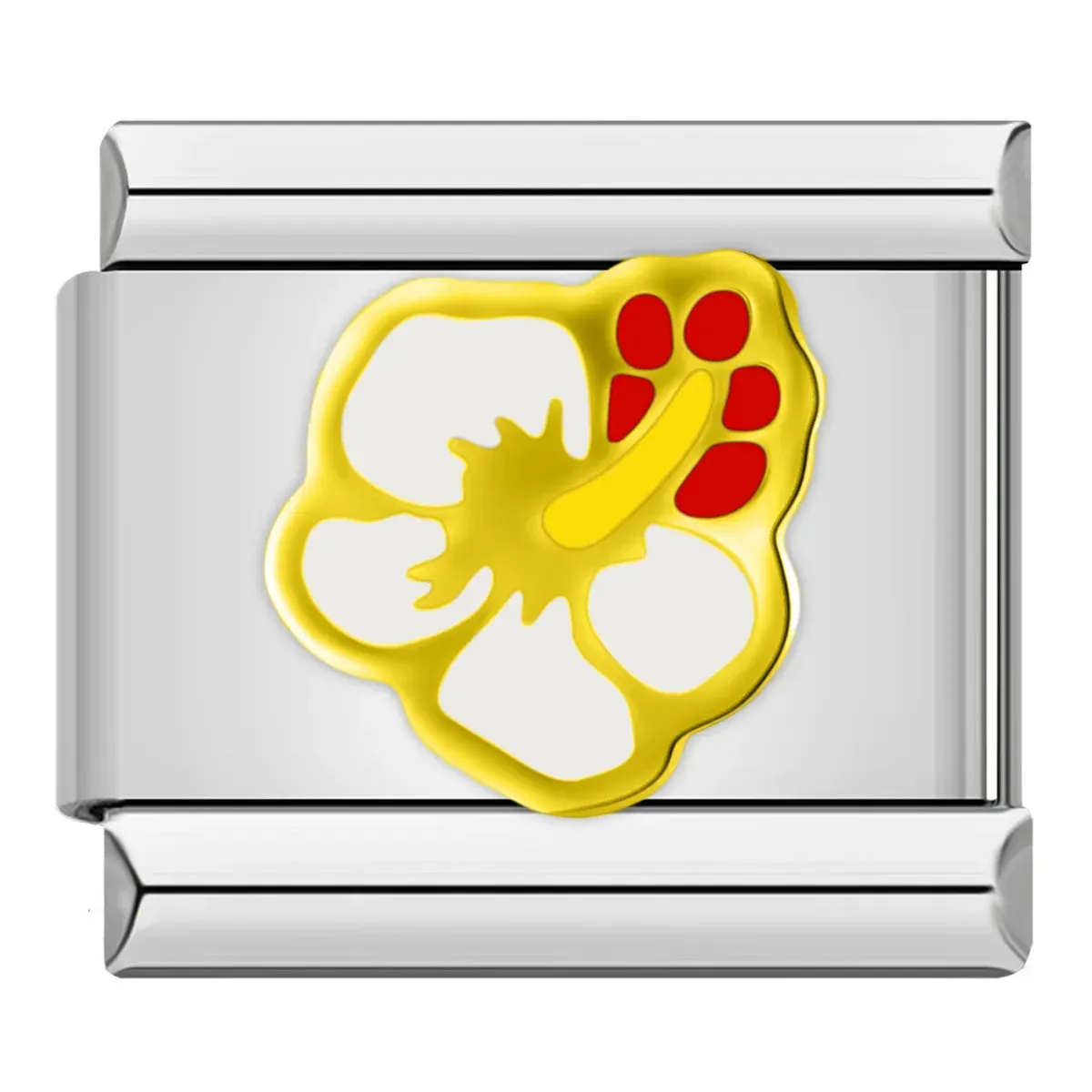 Pretty Flower Charms Links for Italian Charm Bracelet - Customize your bracelet adding a colofrull flower to your bracelet.
