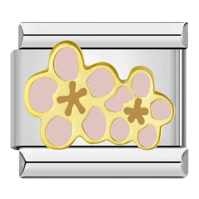 Pretty Flower Charms Links for Italian Charm Bracelet - Customize your bracelet adding a colofrull flower to your bracelet.