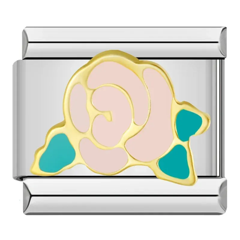 Pretty Flower Charms Links for Italian Charm Bracelet - Customize your bracelet adding a colofrull flower to your bracelet.