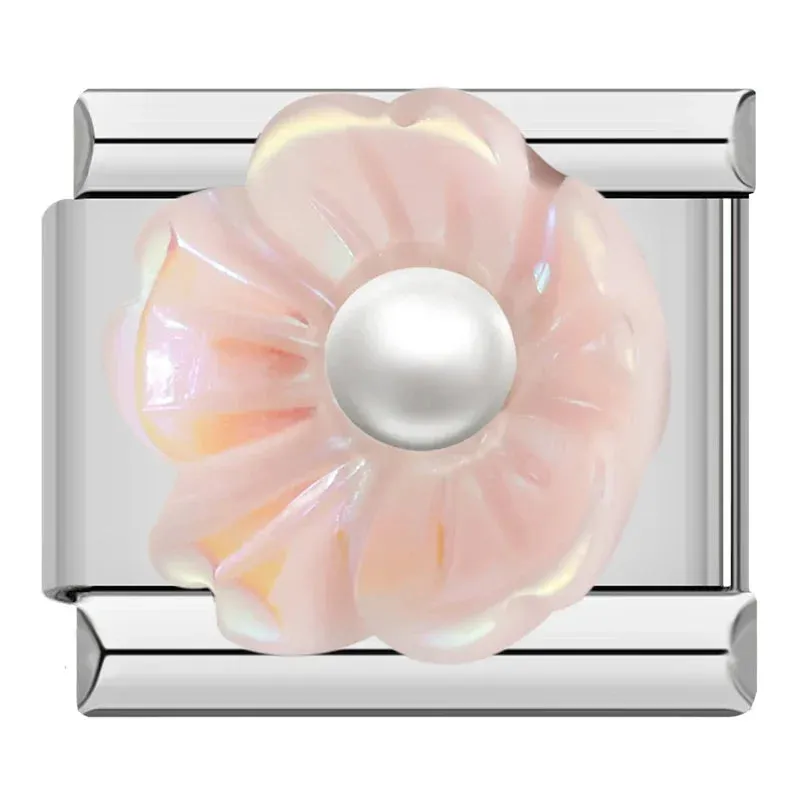 Pretty Flower Charms Links for Italian Charm Bracelet - Customize your bracelet adding a colofrull flower to your bracelet.