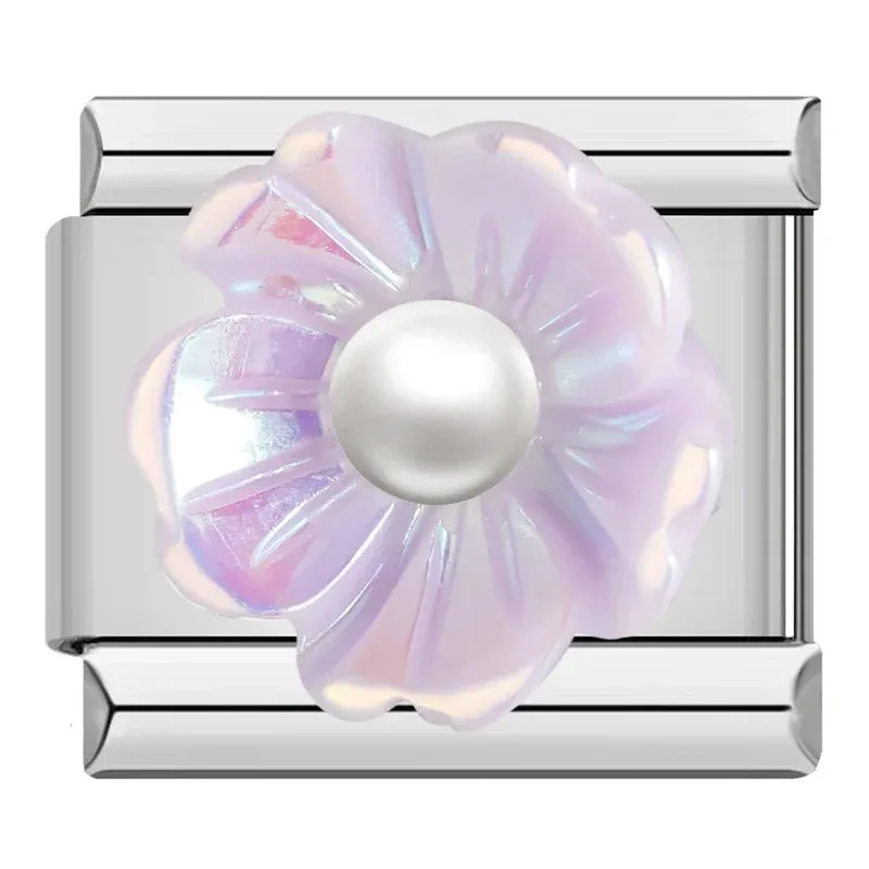 Pretty Flower Charms Links for Italian Charm Bracelet - Customize your bracelet adding a colofrull flower to your bracelet.