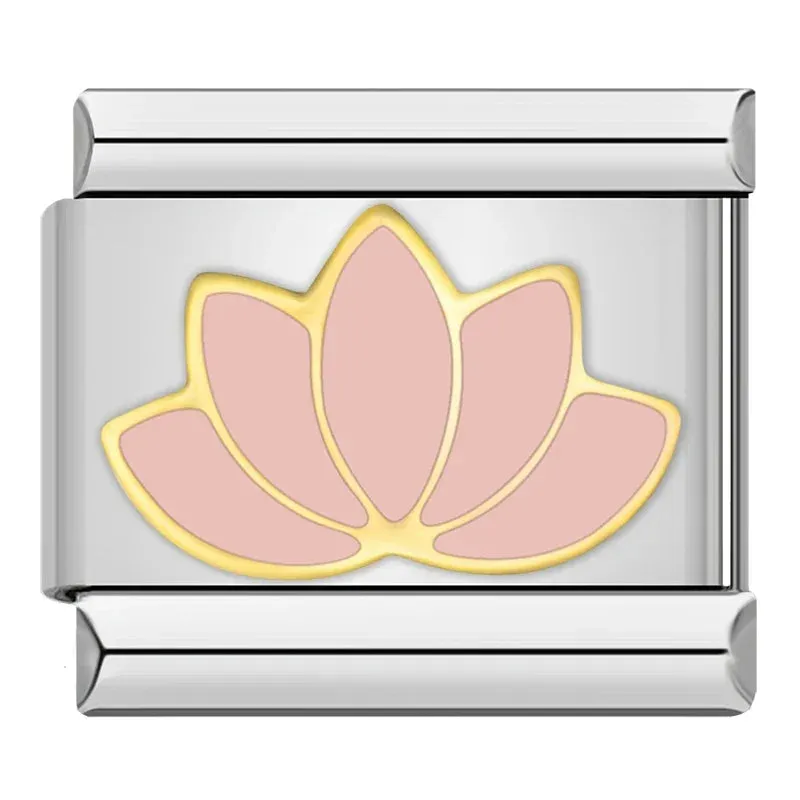 Pretty Flower Charms Links for Italian Charm Bracelet - Customize your bracelet adding a colofrull flower to your bracelet.