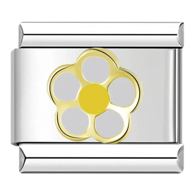 Pretty Flower Charms Links for Italian Charm Bracelet - Customize your bracelet adding a colofrull flower to your bracelet.
