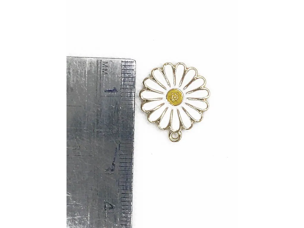 Purple Flower Metal Charms