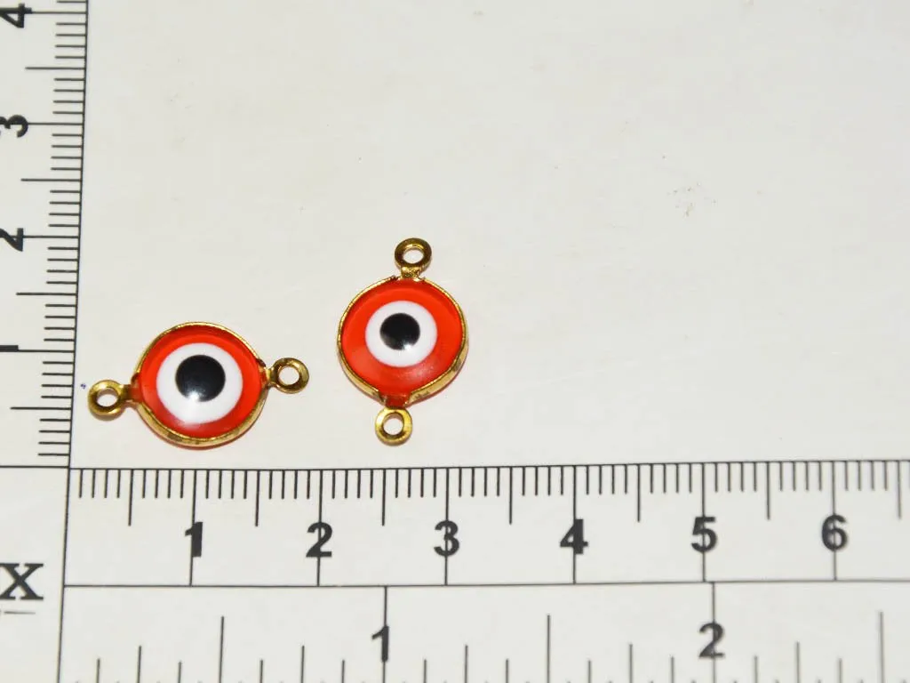 Red Circular Evil Eye Charms