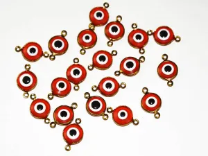 Red Circular Evil Eye Charms