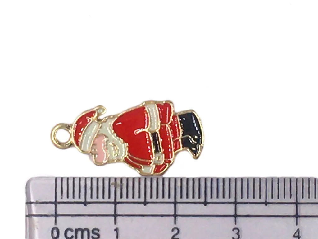 Red Santa Claus Designer Metal Charms