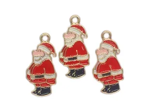 Red Santa Claus Designer Metal Charms