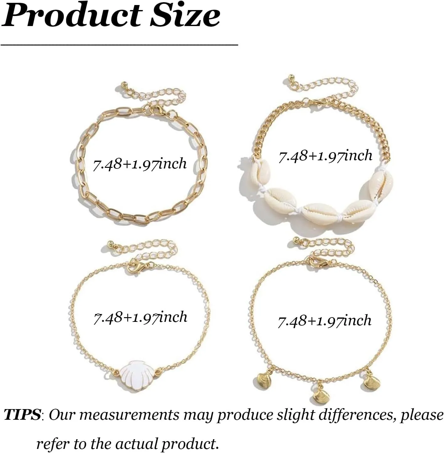 Shell Anklets for Women Seashell Ankle Bracelets Starfish Anklet Beach Jewelry Women Beach Fashion