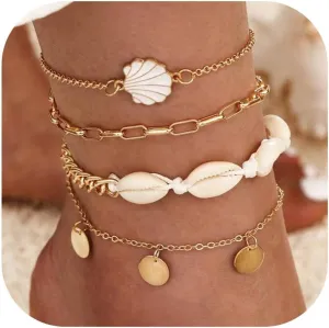 Shell Anklets for Women Seashell Ankle Bracelets Starfish Anklet Beach Jewelry Women Beach Fashion