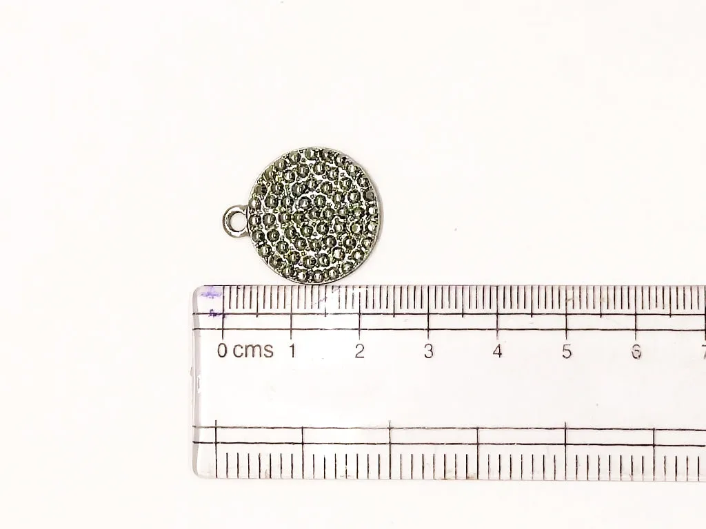 Silver Circular Metallic Jewelry Charms