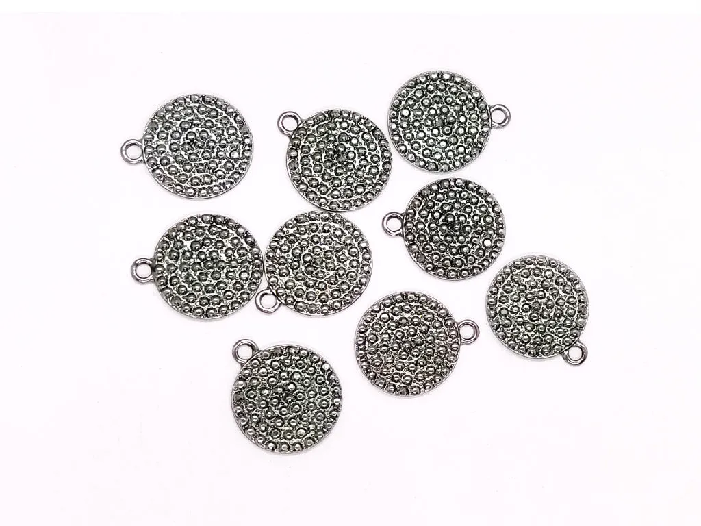 Silver Circular Metallic Jewelry Charms