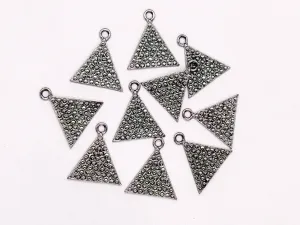 Silver Triangular Metallic Jewelry Charms