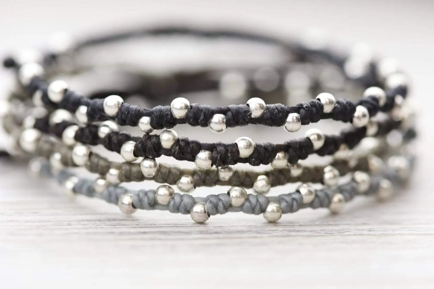 Simple Hill Tribe Bracelet Stack