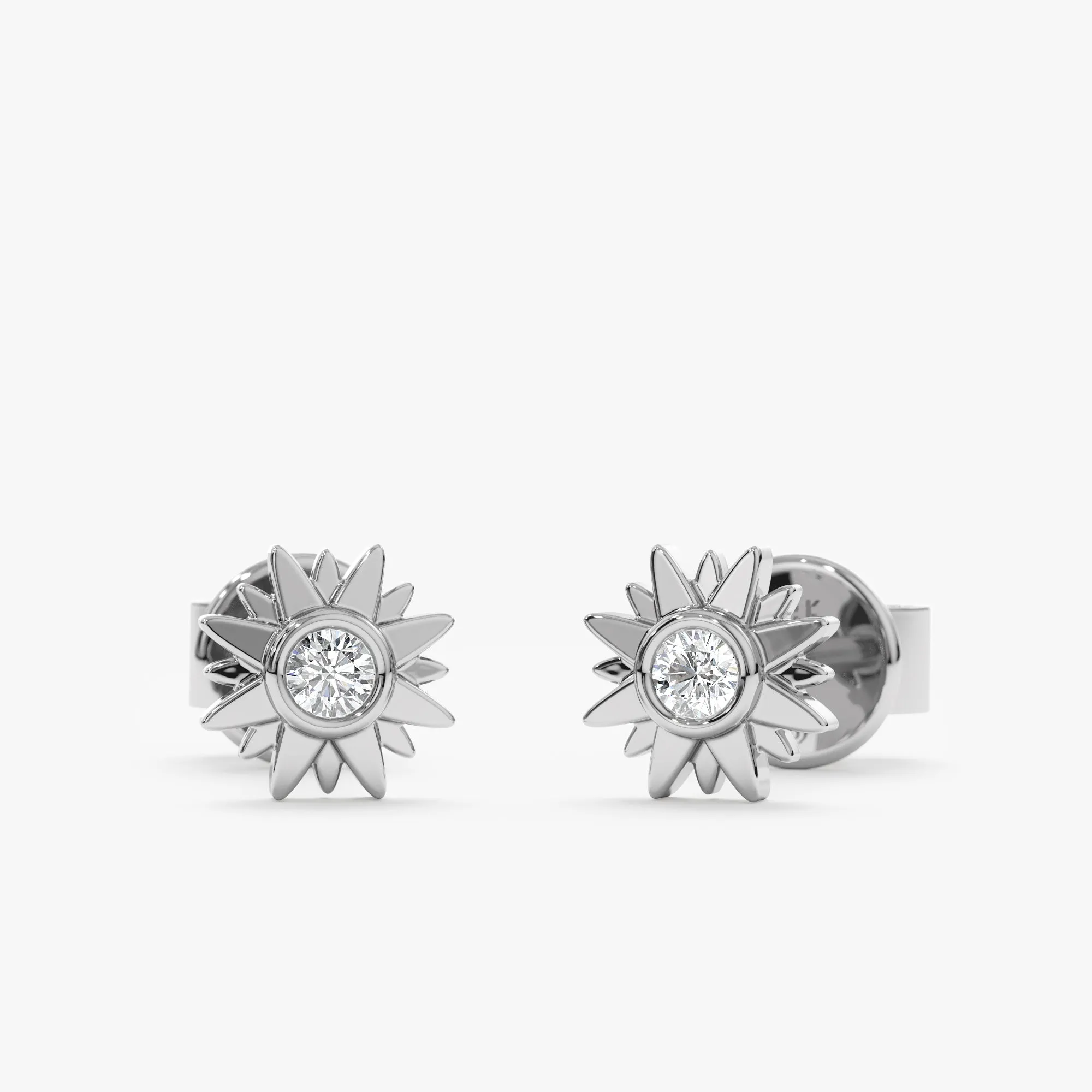 Sunflower Diamond Studs, Sidney