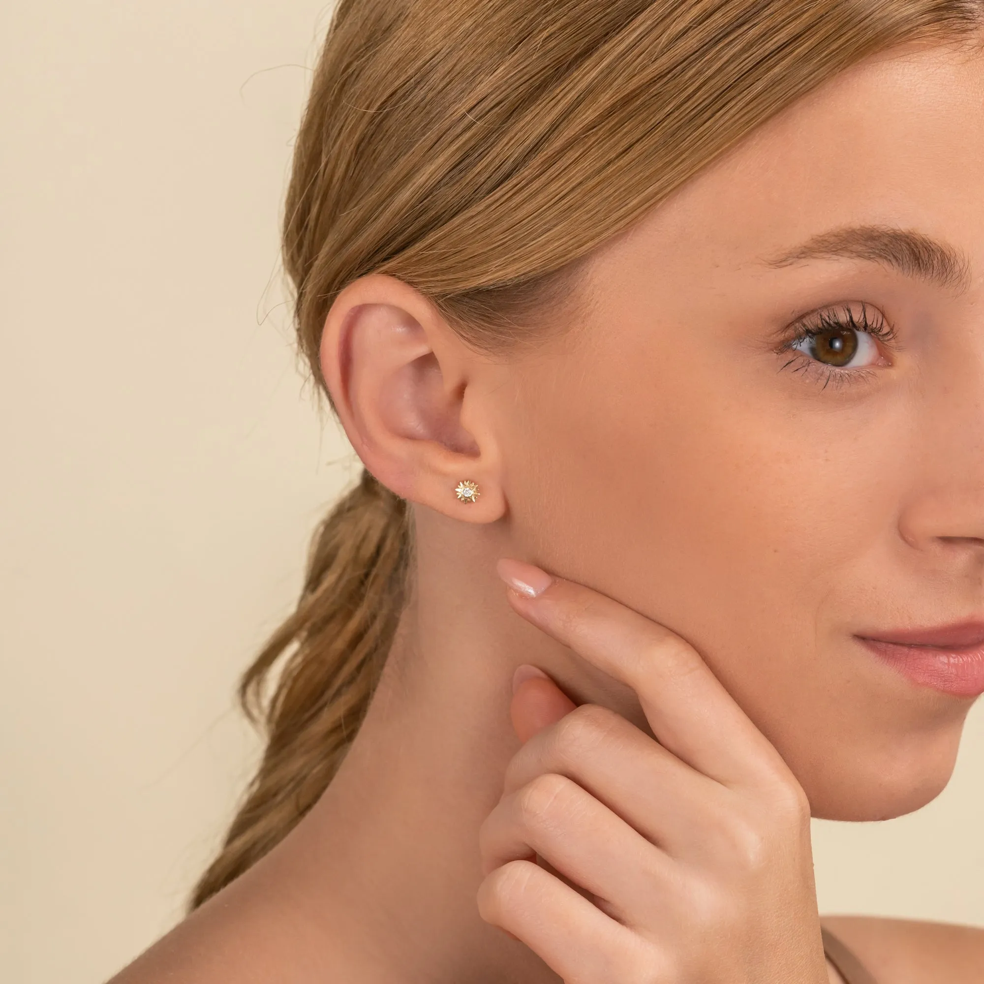 Sunflower Diamond Studs, Sidney