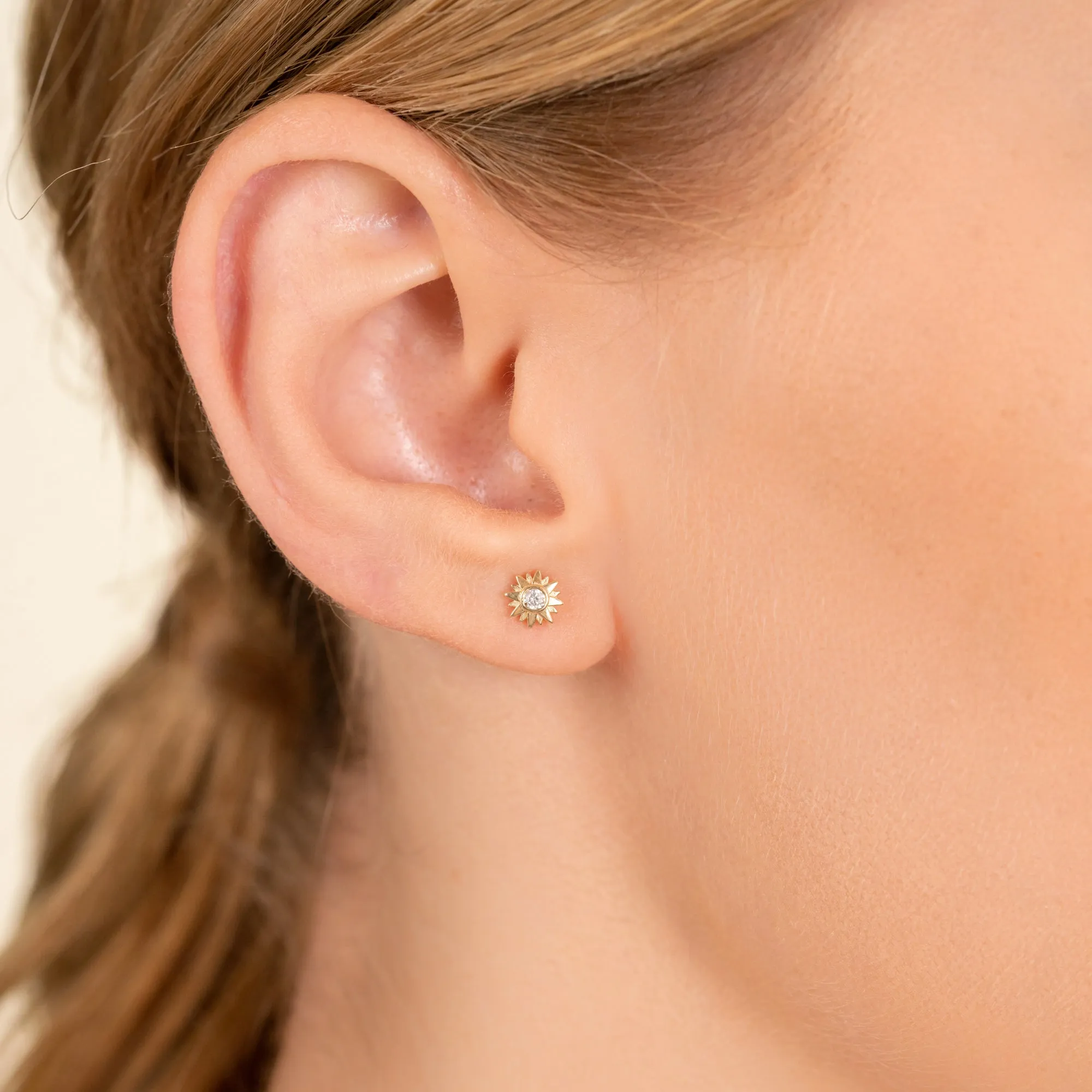 Sunflower Diamond Studs, Sidney