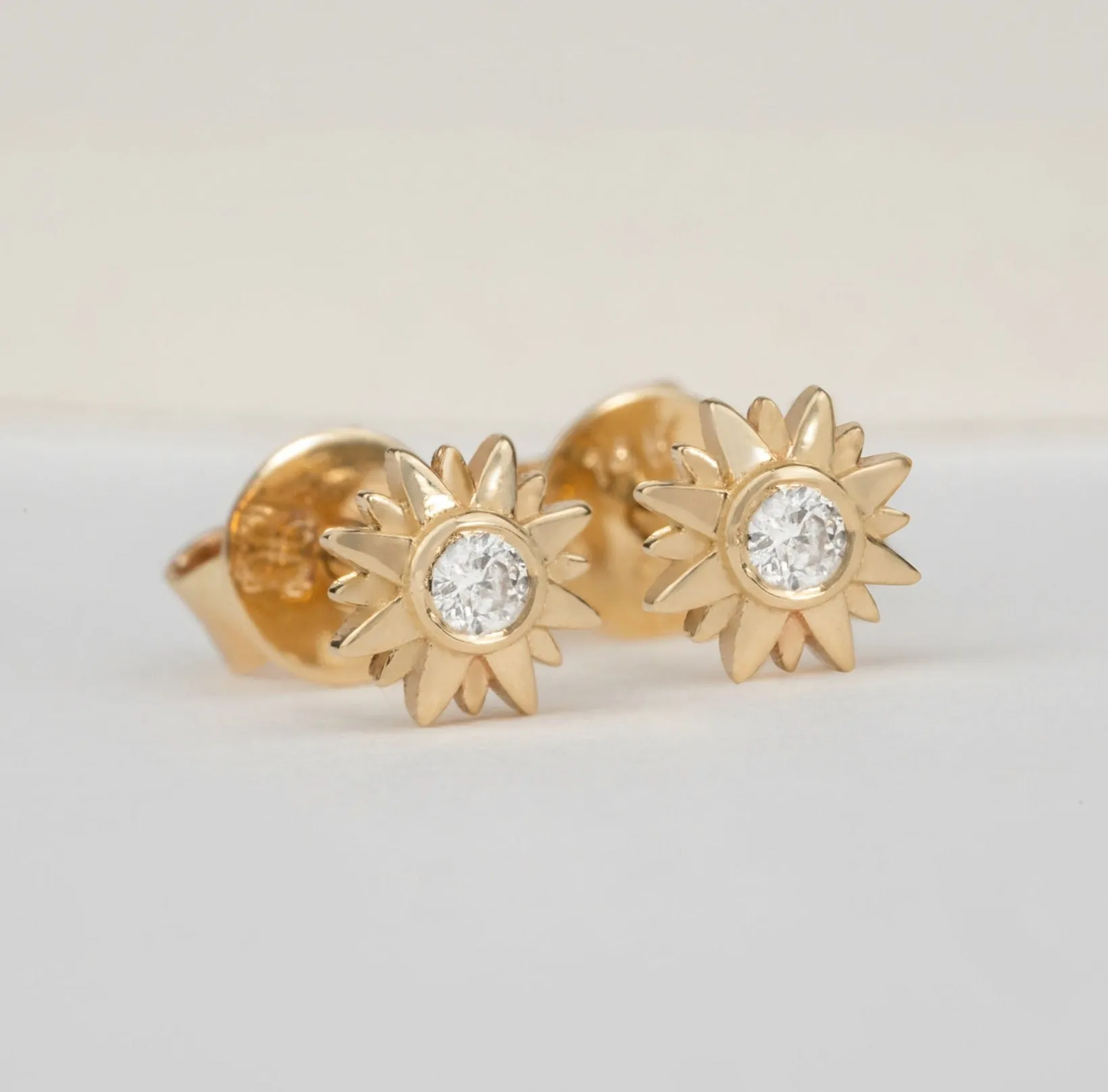Sunflower Diamond Studs, Sidney