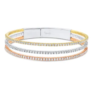Uneek Bangle 18K White Yellow Rose Gold BG6166
