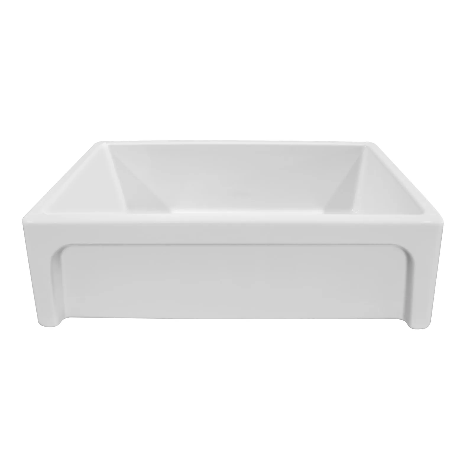 Whitehaus WHSIV3333OR-PLATINUM St. Ives Ornamental 33" Reversible Fireclay Kitchen Sink
