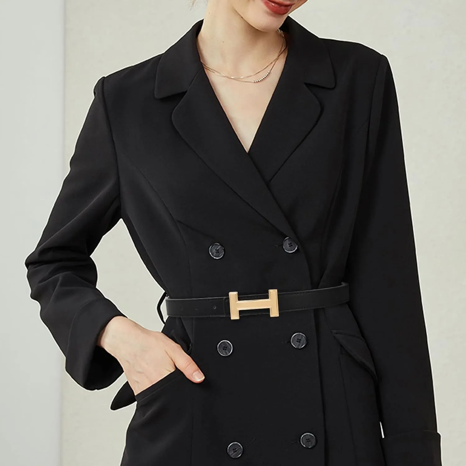 Women's Belts with Gold Buckle, Fashion Waist Band, Elegant Ladies' Belt, Gift for Women